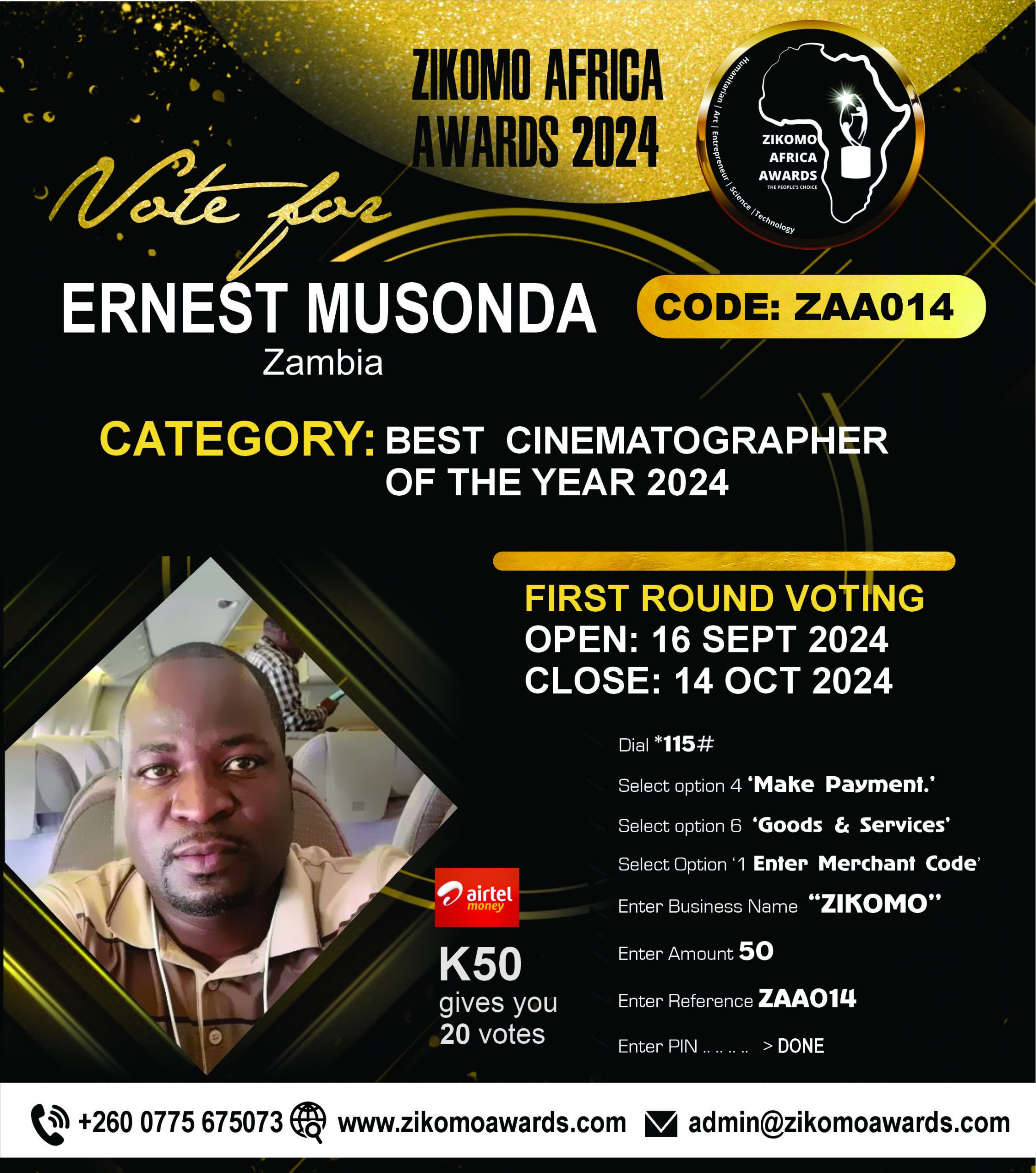 ERNEST MUSONDA (KOPALA TV SERIE)- ZAMBIA