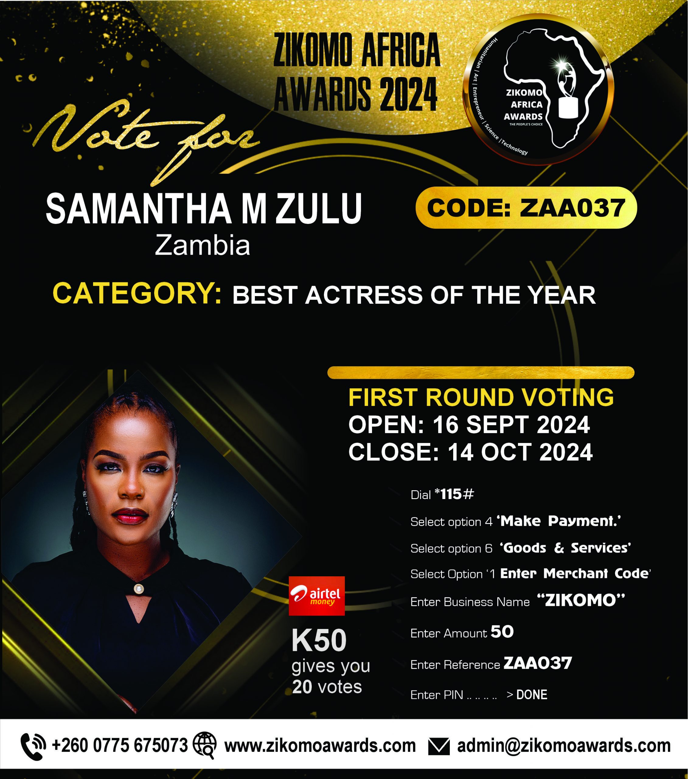 SAMANTHA M ZULU - ZAMBIA