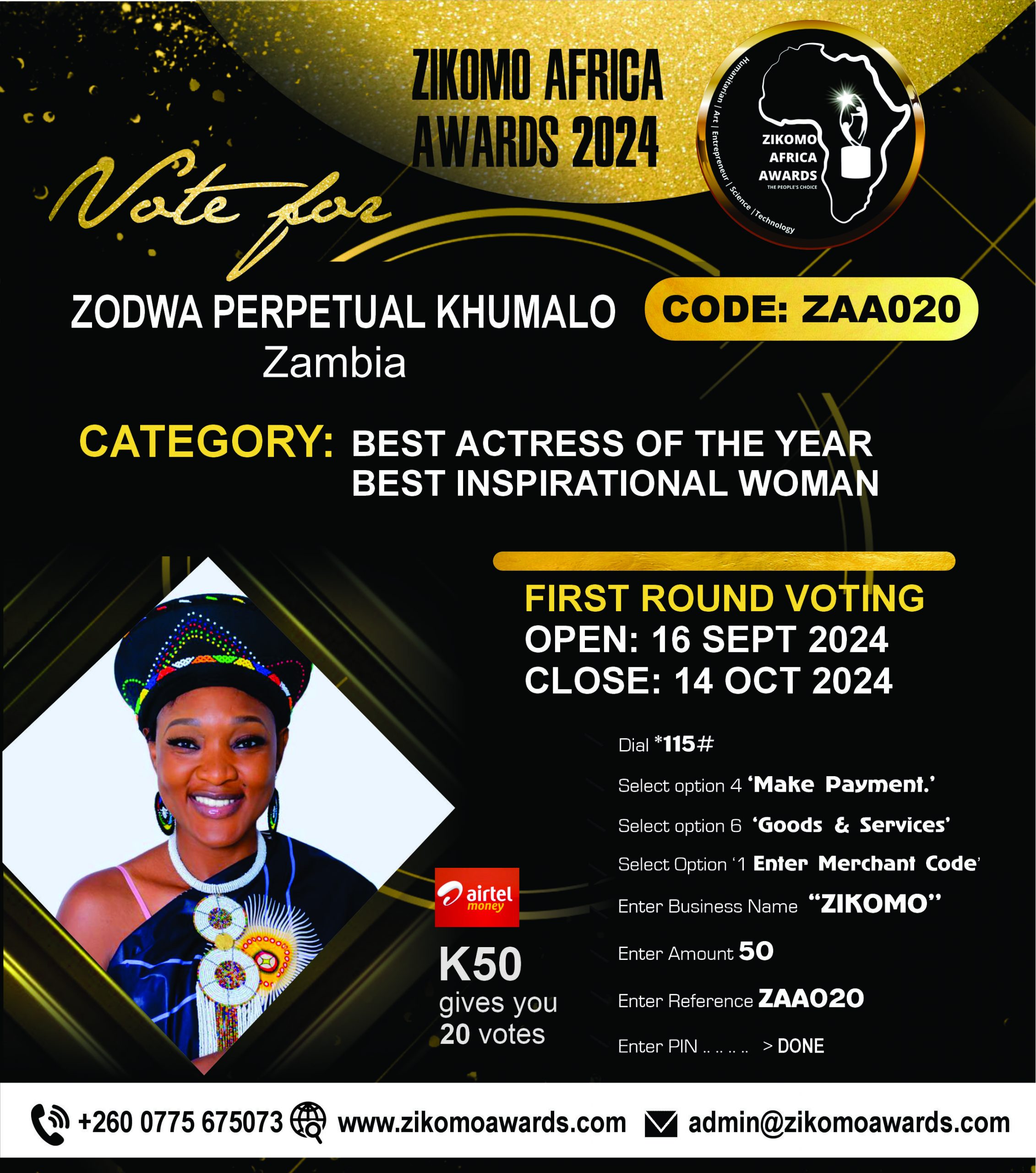 ZODWA PERPETUAL KHUMALO - ZAMBIA